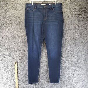 Jessica Simpson Jeans Womens 14 Blue Poppy Mid-Rise Skinny Stretch Denim